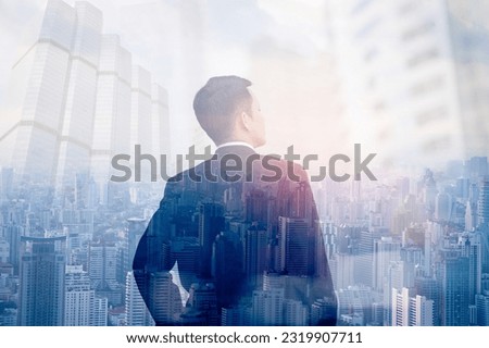 Business people working together in the office with technology, Mission vision business team building, Missions, and Strategies for Entrepreneurs to Leaders Royalty-Free Stock Photo #2319907711