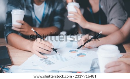 team business success concept ,cooperation and support colleagues ,brainstorming ,corporate teamwork ,Successful business team ,Building a team to work together ,business partner connection Royalty-Free Stock Photo #2319916481