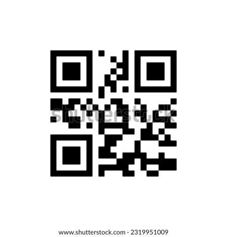 qrcode icon, barcode icon, isolated on white 