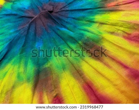 tie dye pattern hand dyed on cotton abstract rainbow background