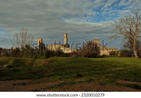 Panorama of the village of Volterra in the region of Tuscany,Italy.