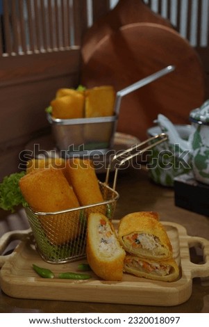 Indonesian traditional fried food called "risoles" made from potatoes