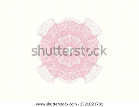 Pink abstract rosette. Vector Illustration. Detailed. 