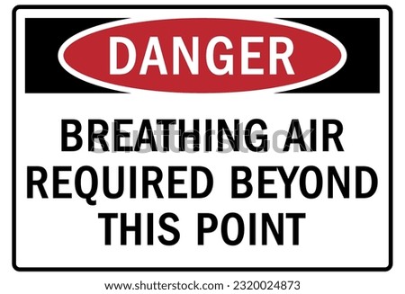 Breathing air station sign and labels