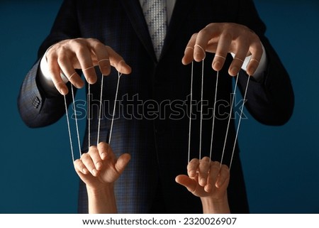 Concept of control and dictatorship, management concept Royalty-Free Stock Photo #2320026907