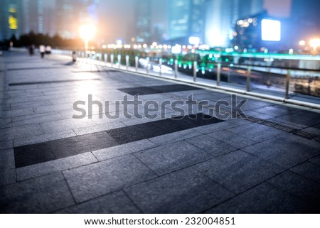 the light trails on the modern building background in shanghai chin