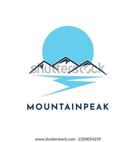 Mountain Peak Simple Logo Design Concept