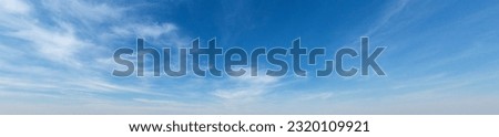 Panorama Blue sky and white clouds. Bfluffy cloud in the blue sky background Royalty-Free Stock Photo #2320109921