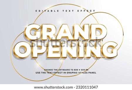 Grand Opening editable text effect template Royalty-Free Stock Photo #2320111047