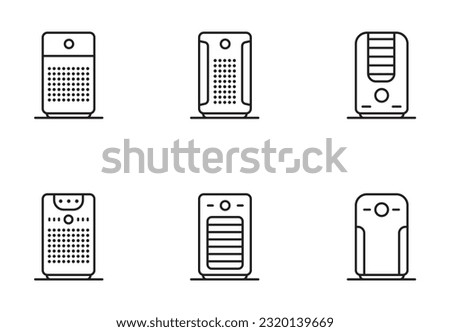 air purifier icon care, cold for app web logo banner poster icon - Vector Royalty-Free Stock Photo #2320139669