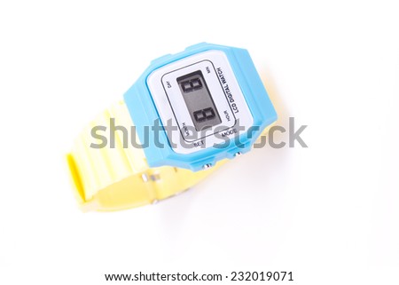 colourful Wristwatch isolated on a white background