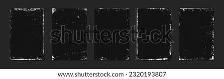 Vintage grunge paper texture. Old worn overlay distressed background. Torn and crumpled pattern for poster or vinyl album cover. Vector illustration of rough, dirty, grainy design Royalty-Free Stock Photo #2320193807