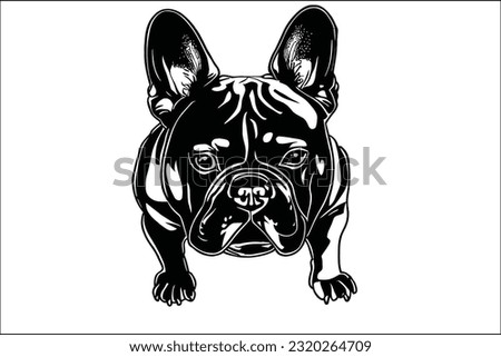 Charming French Bulldog artwork in EPS format. Ideal for a range of commercial projects, offering a versatile and high-quality design.