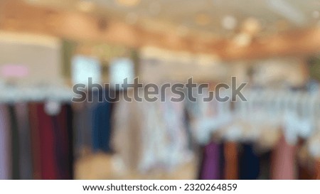 Defocused abstract background of clothes shop