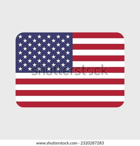 USA flag vector icon. American flag illustration.