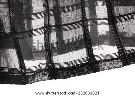 Black Grid Skirt isolated on white