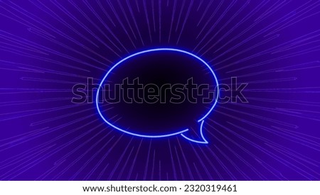 neon chat box beautiful for placing texts 4K HD Royalty-Free Stock Photo #2320319461