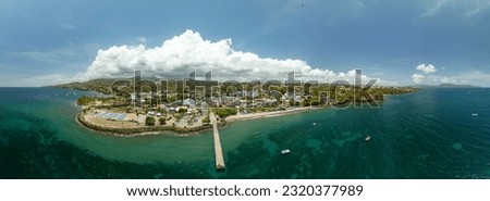 Panoramic picture of schoelcher in martinique, caribbean