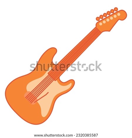 Isolated colored electric guitar musical instrument icon Vector illustration