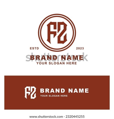 Monogram letter FZ or ZF with modern style good for brand, clothing, apparel, streetwear, baseball, basketball, football and etc