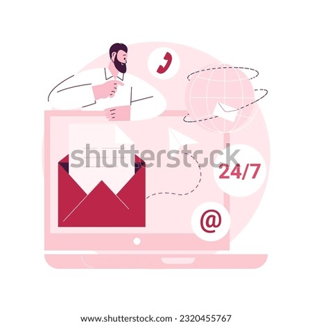 Get in touch abstract concept vector illustration. Initiate contact, contact us, feedback online form, talk to your customer, contact center, help line, company address, live chat abstract metaphor.