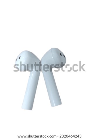  White headphones one pair no backgrounds