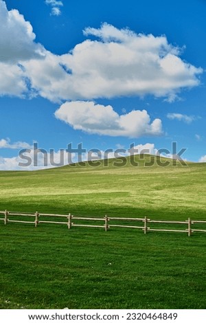 Hulunbeier grassland in Inner Mongolia,Fenced grassland Royalty-Free Stock Photo #2320464849