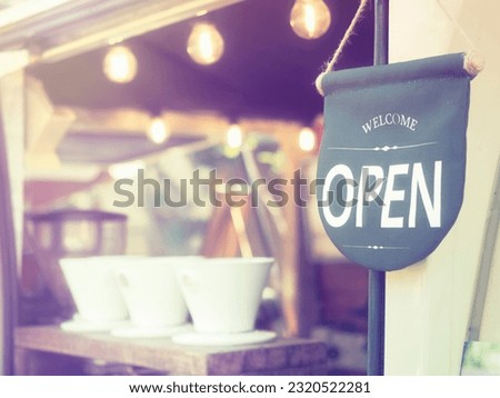 The coffee shop is now open. coffee shop background. Royalty-Free Stock Photo #2320522281