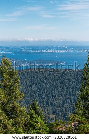 Aerial view of Vancouver from a distance