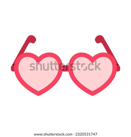 glasses item valentines day design illustration