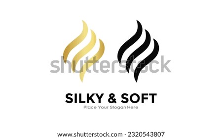 silky and soft logo vector design. Suitable for business, beauty and fashion Royalty-Free Stock Photo #2320543807