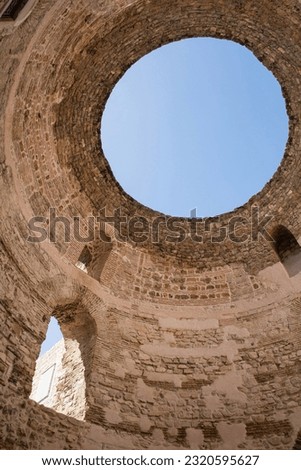 The 4th century Vestibule within the Diocletian Palace in Split, Croatia. Also called The Rotonda or The Atrium, it led from Peristil to the imperial apartments Royalty-Free Stock Photo #2320595627