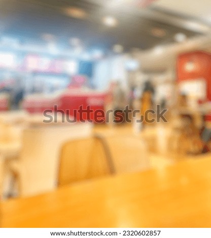 abstract blurred background of fast food restaurant. Out of focus concept with vintage tone effect
