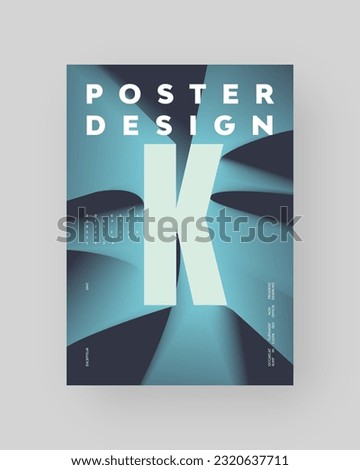 Abstract Posters Design. Vertical A4 format. Modern placard. Strict and discreet brochure. Colorful type composition	