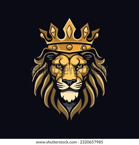 A lion head crown mascot