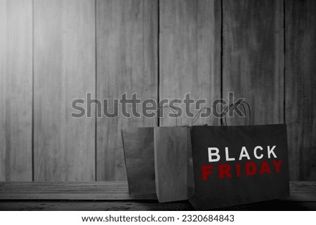 Shopping bags with Black Friday text. Black Friday concept