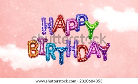 Happy birthday greetings on bright backgrounds. Happy birthday card