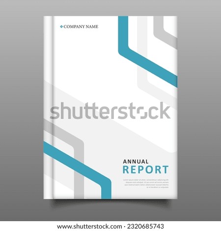 modern annual report cover book template design