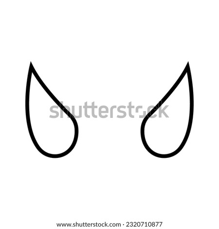 Animal horns line icon, logo vector