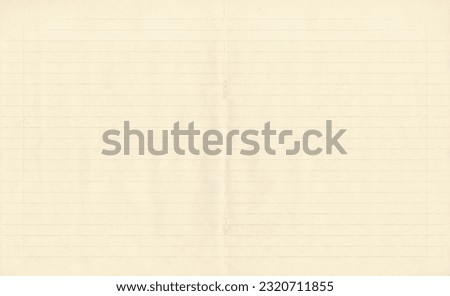Lined sheet old notebook. Empty blank from copybook. Geometric background with horizontal lines for your design.  Royalty-Free Stock Photo #2320711855