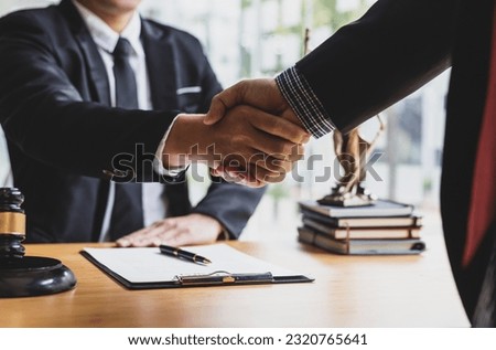 Handshake. Lawyer, legal services, advice, Justice concept. Royalty-Free Stock Photo #2320765641