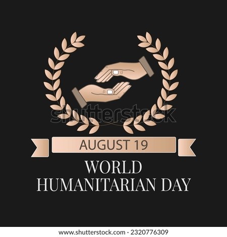 world humanitarian day concept. August 19. web banner design. illustration vector