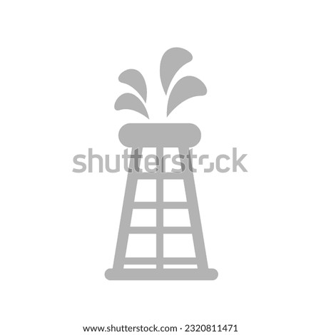oil rig icon on a white background, vector illustration