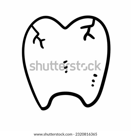 Tooth icon. Dentistry symbol. cartoon on white background