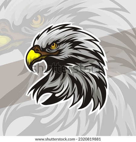  Bald Eagle or Hawk Head Mascot Graphic Gaming Logo Elegant Element for Brand Eagle Abstract Symbols