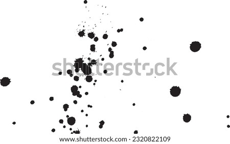 Handdrawn Grunge Texture. Abstract Ink Drops Background. Watercolor Artwork Pattern.