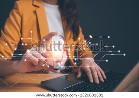 AI learning and business Artificial Intelligence, artificial intelligence by enter command prompt for generates something, Futuristic technology transformation, enhancing global business capabilities. Royalty-Free Stock Photo #2320831381