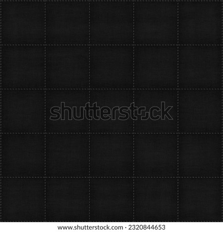 quilted black fabric texture, seamless high resolution background