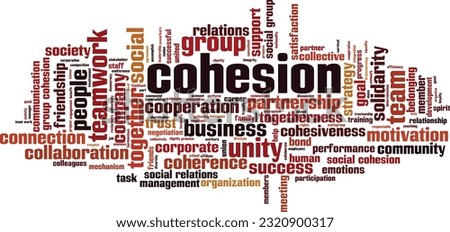 Cohesion word cloud concept. Collage made of words about cohesion. Vector illustration  Royalty-Free Stock Photo #2320900317