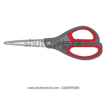 Scissors in isolate on a white background. Vector illustration.